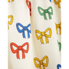 mini rodini bow allover woven long skirt offwhite, girl's flowy pattern skirts