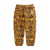 mini rodini leopard fleece trousers beige