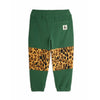 mini rodini fleece panel trousers green