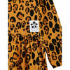 mini rodini leopard long sleeve gathered dress