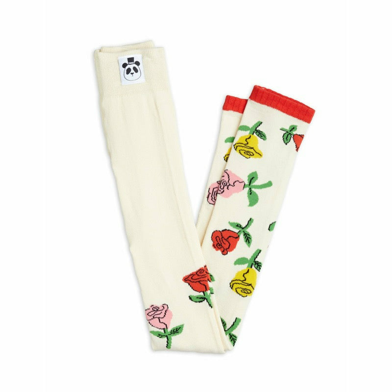 mini rodini roses leggings off white