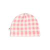 mini rodini beanie with pink gingham check print