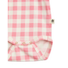 mini rodini baby body with pink gingham check print