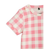 mini rodini baby body with pink gingham check print