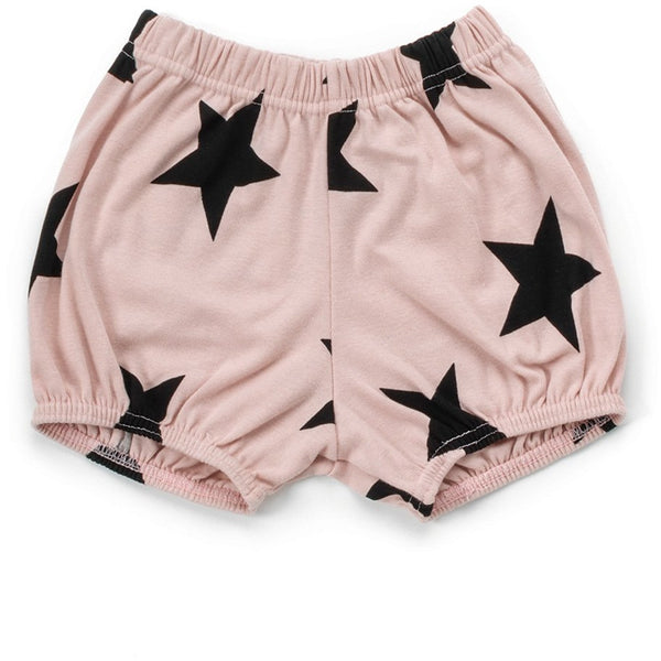 nununu star yoga baby shorts powder pink