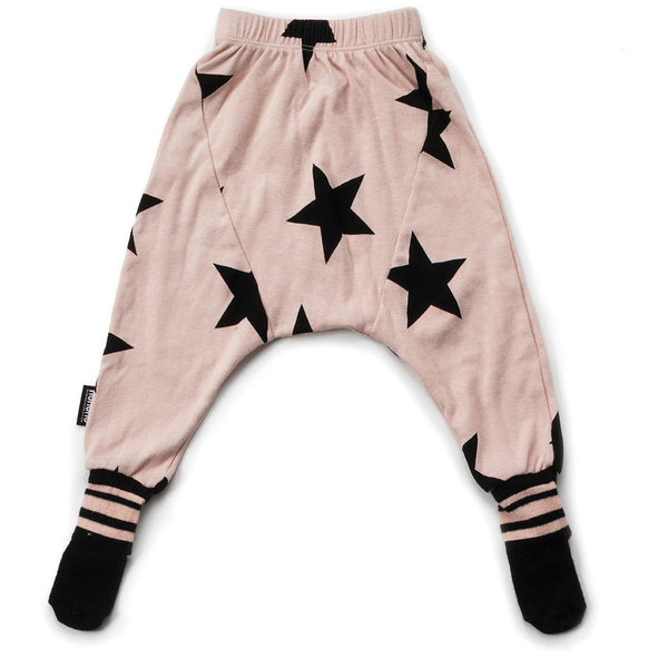 nununu star footed pants powder pink - kodomo boston