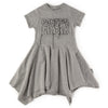nununu embroidered control freak dress heather grey, kodomo boston