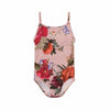 christina rohde floral swimsuit pale rose, girl's one piece swimwear