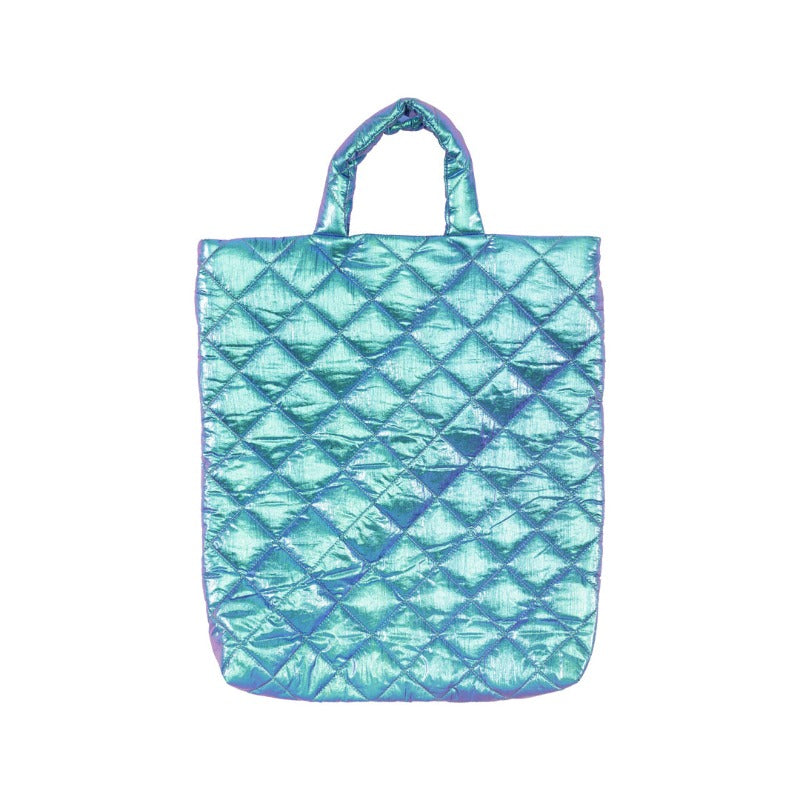 christina rohde shopper tote metallic blue