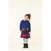 oilily sunday skirt treasured check blue, girls plaid print skirts