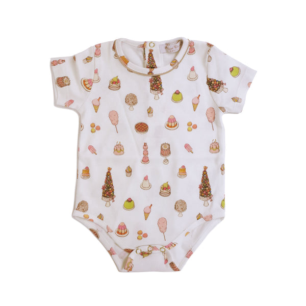 atelier choux sweetie pie classic onesie, ethical and beautiful baby accessories and blankets made in france at kodomo boston, fast shipping.