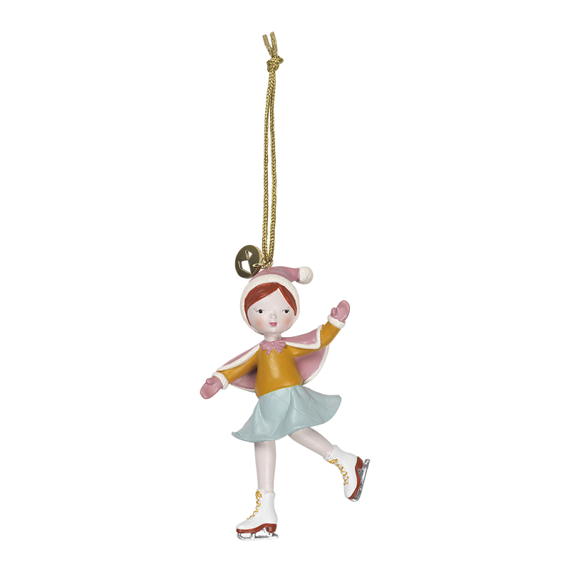 fabelab ice skate girl tree ornament