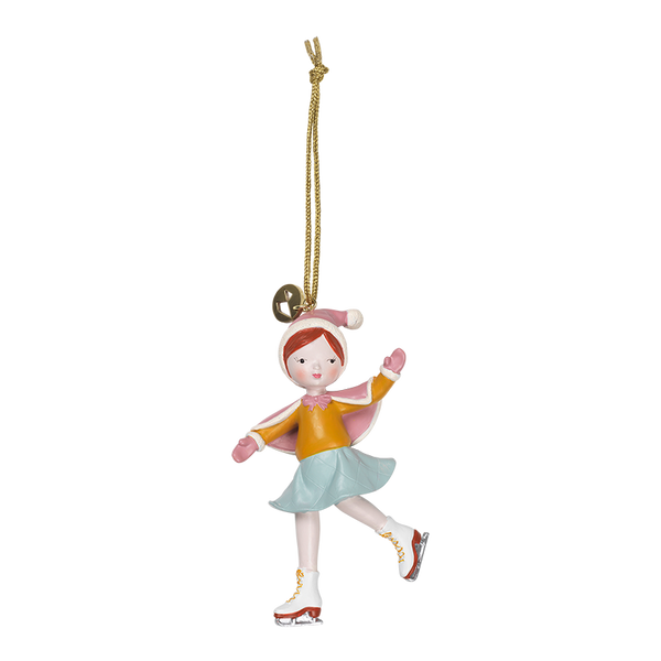fabelab ice skate girl tree ornament