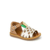 pom d'api poppy pineapple camel, girls sandals