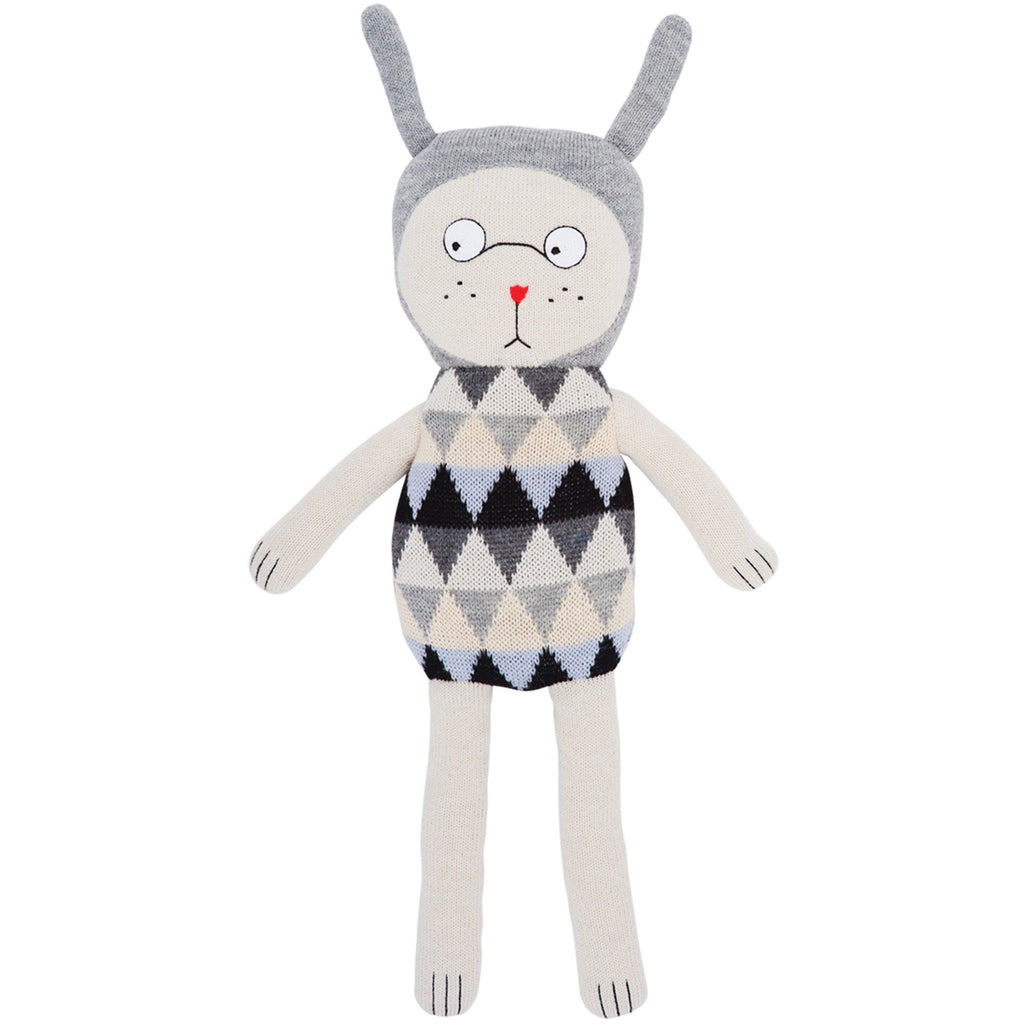 luckyboysunday pale nulle stuffed rabbit doll. sustainable nursery decor from kodomo boston, free shipping.