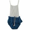popelin blue romper with frill