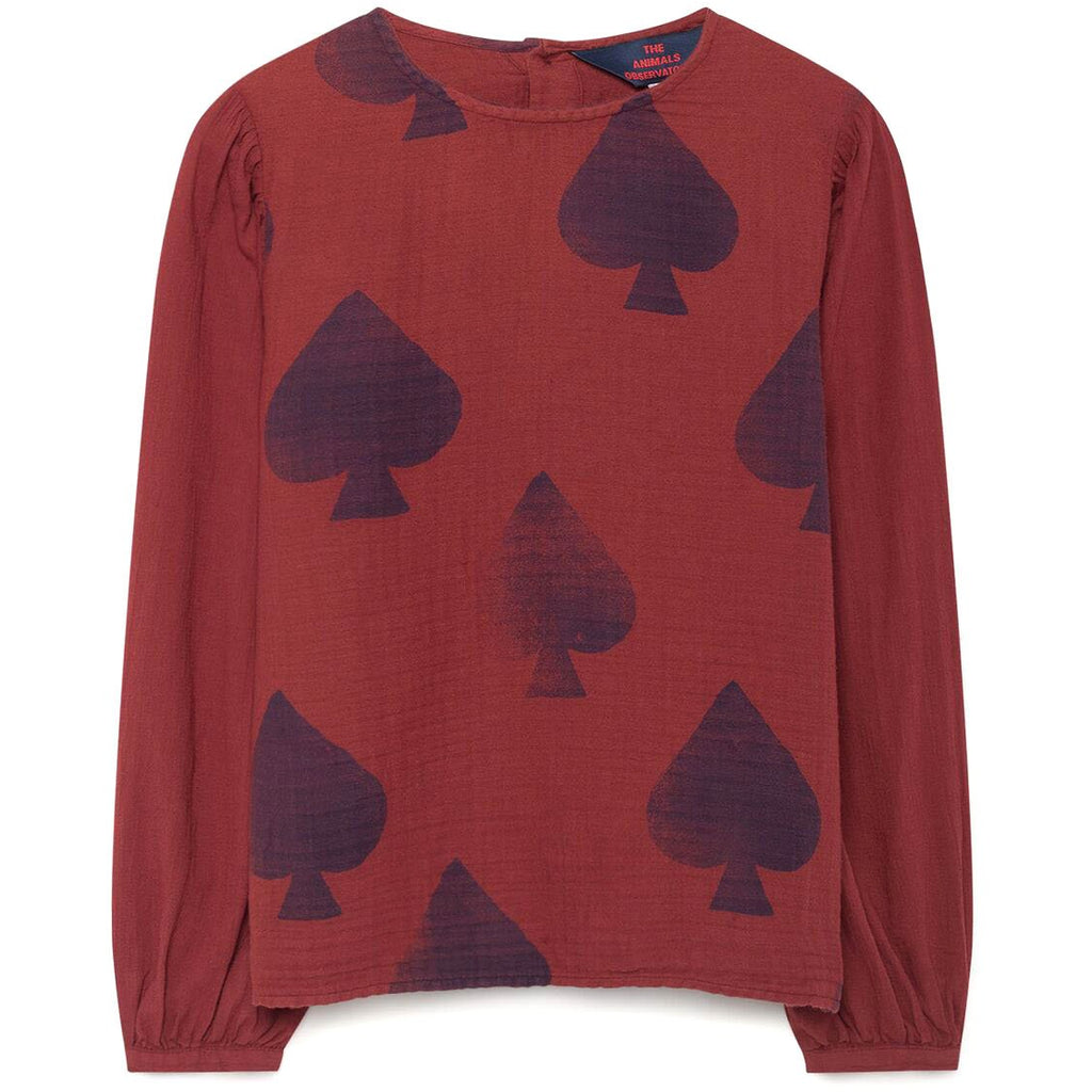 the animals observatory opossum shirt maroon spades - kodomo