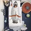 snurk rocket duvet cover set twin, fun bedding bedroom decors for kids inspire imagination, fast free shipping at kodomo boston