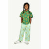 the animals observatory kangaroo kids shirt green flowers