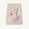 the animals observatory cat logo skirt pink