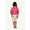 the animals observatory cat logo skirt pink