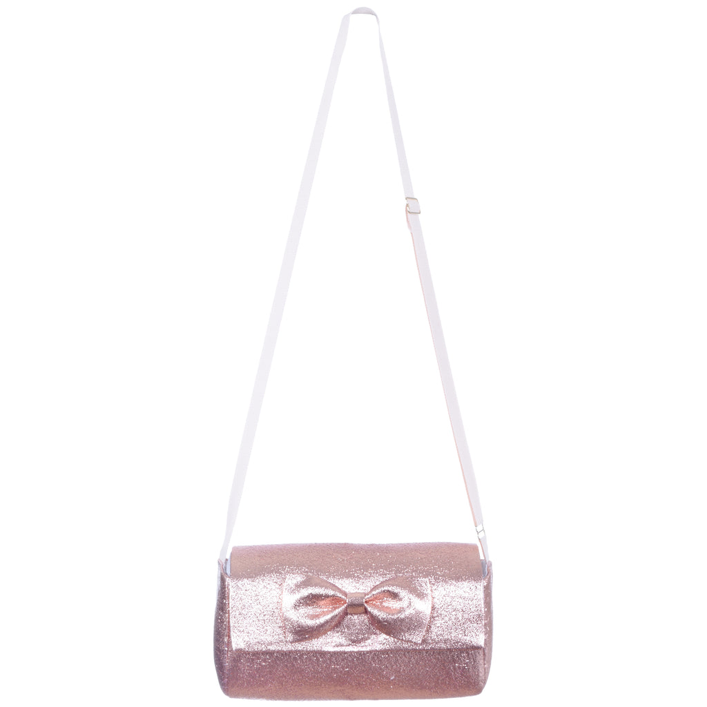 hucklebones bow bag rose gold, sparkle accessories for kids free shipping kodomo boston