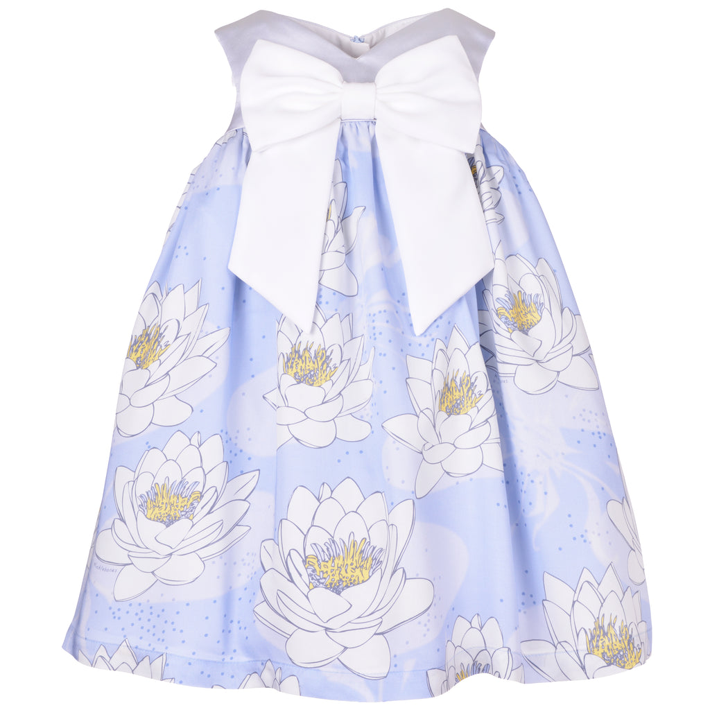 hucklebones sweetheart trapeze dress powder blue/daffodil, new dress styles for girls free shipping kodomo boston