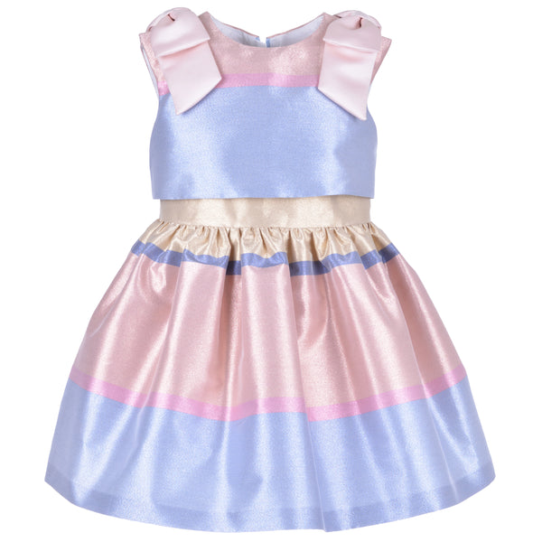 hucklebones tiered bodice dress sherbet stripe, colorful kids dress styles free shipping kodomo boston