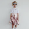 caroline bosmans metallic ruffle skirt pink, carolification collection at kodomo boston free shipping