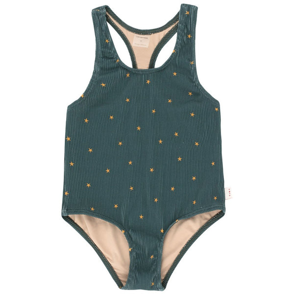 tinycottons starfish swimsuit ink blue/honey, girl one piece swimwear