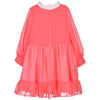 hucklebones gathered ruffle dress raspberry