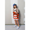 child modeling wolf & rita joana shorts in orange stripes