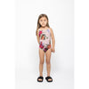 christina rohde floral swimsuit pale rose, girl's one piece swimwear