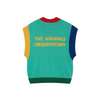 the animals observatory parrot vest turquoise bear
