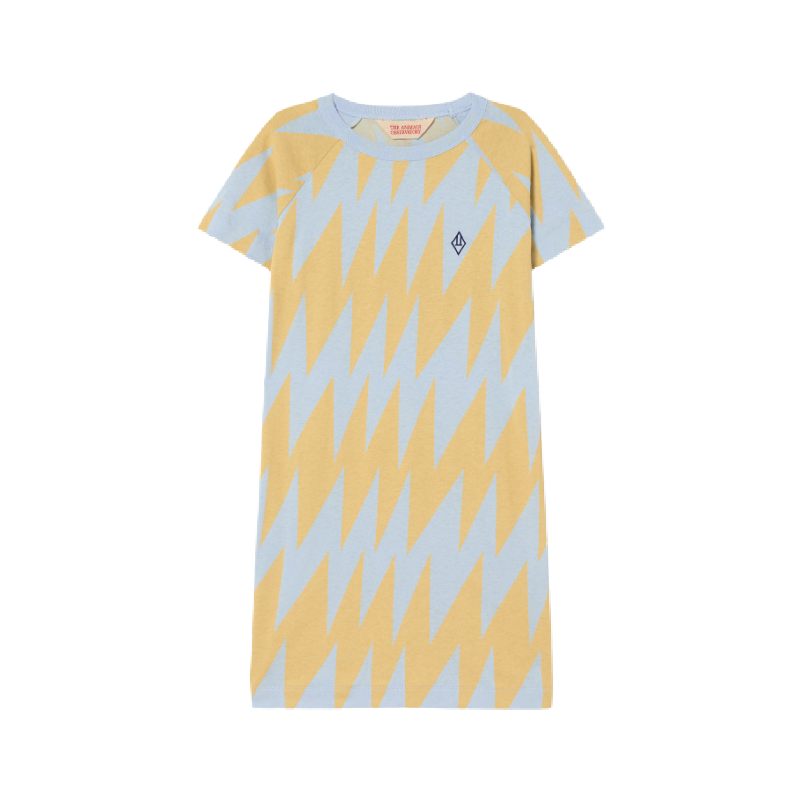 the animals observatory gorilla dress blue zigzag