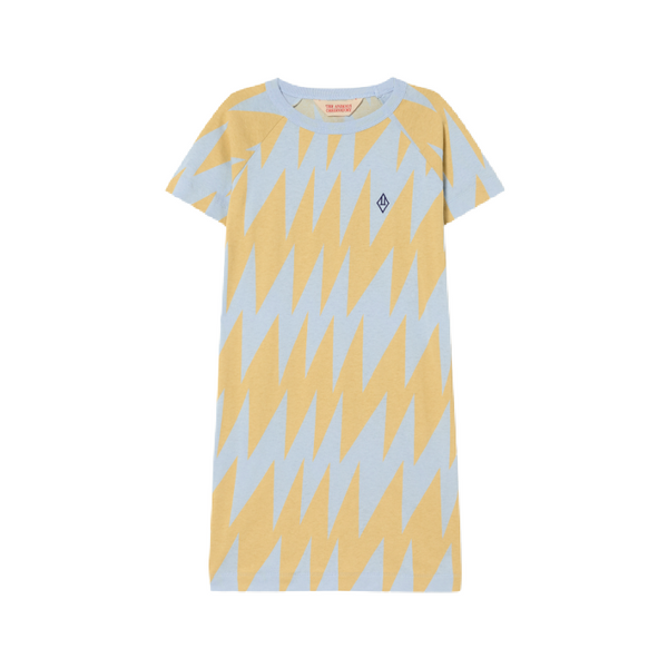 the animals observatory gorilla dress blue zigzag