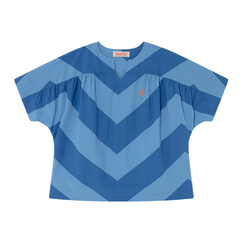 the animals observatory lamb kids shirt blue stripes