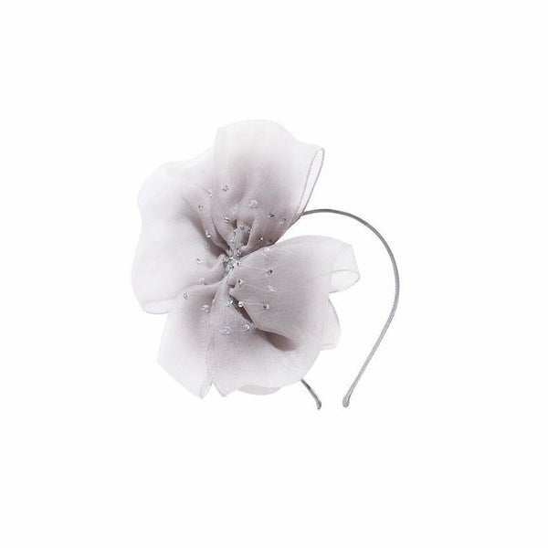 tutu du monde crystal bow headband french silver - kodomo boston, let it snow tutu du monde collection