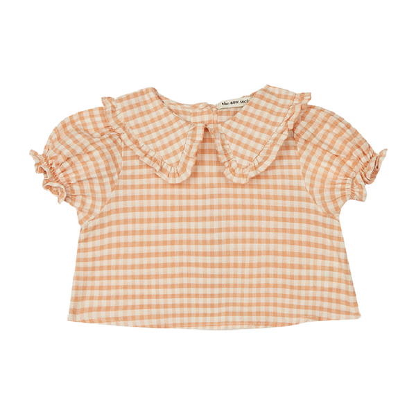 the new society petra baby blouse peach check