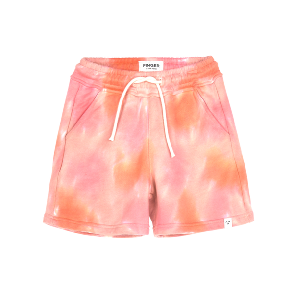 finger in the nose trinity shorts rainbow tie dye