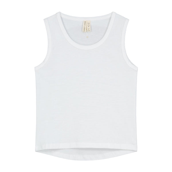 gray label tank top white