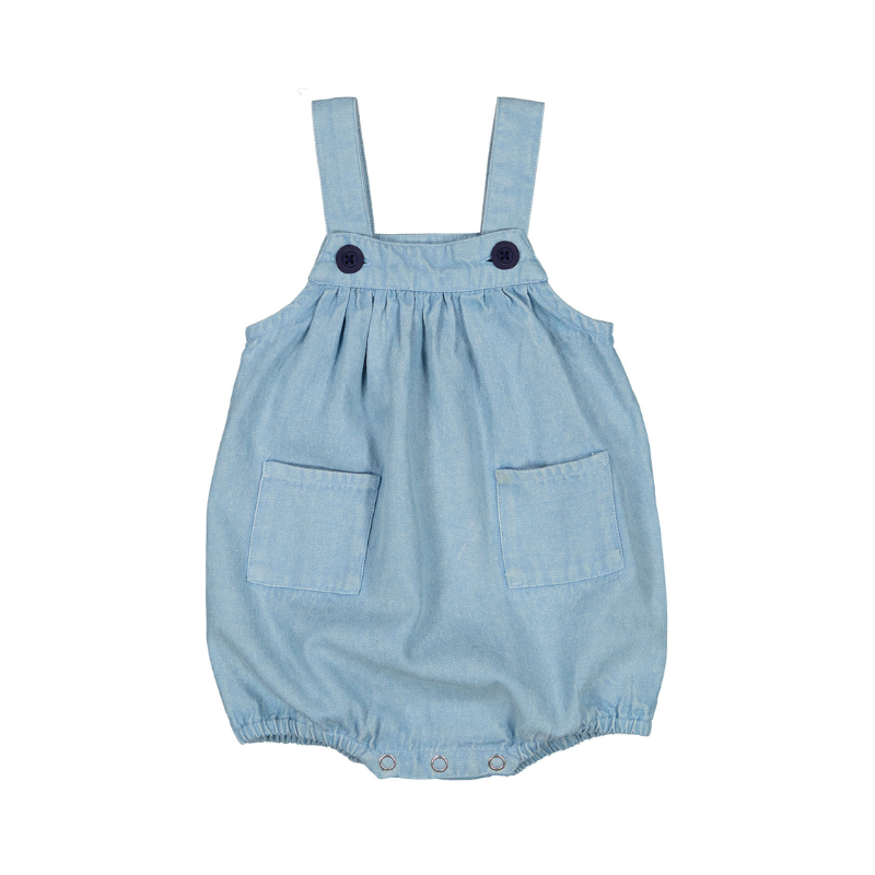 louis louise aurelien baby overall chambray