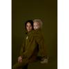 gray label hoodie olive green
