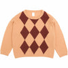 tinycottons rhombus sweater dark nude/plum - kodomo