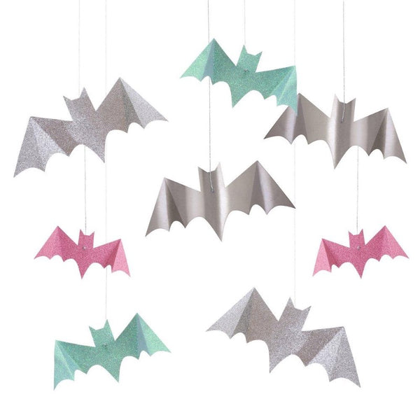 meri meri halloween hanging bats pastel