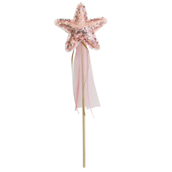 alimrose sequin star wand rose gold