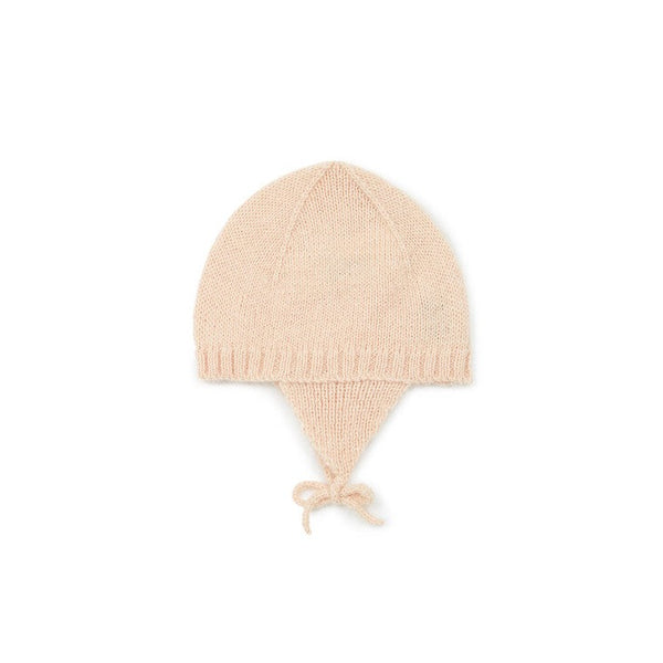 bonton knit baby hat pink