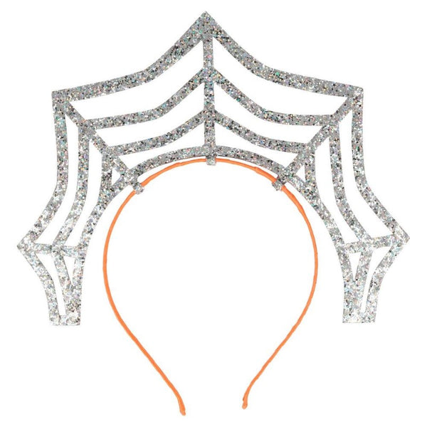 meri meri cobweb headband silver