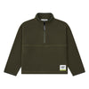 hundred pieces zipped fleece sweatshirt khaki