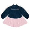the middle daughter comfort zone dress ink blue/lavender bath